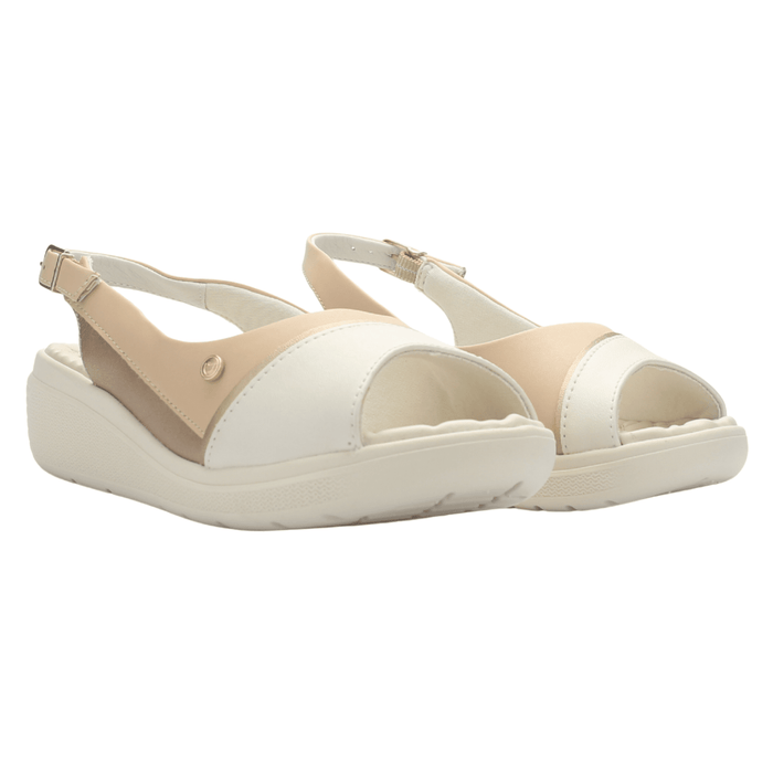 Sandalia Mujer Beige Comfortflex 2586405 Casual Sandalias Comfortflex