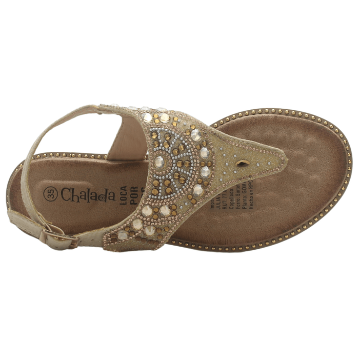 Sandalia Mujer Casual Dorado Chalada Angui-2 Sandalias Chalada