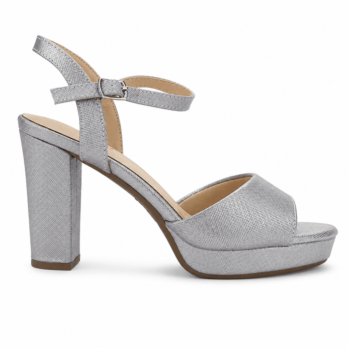 Sandalia Plateado Mujer Casual Chalada Voce Sandalias Chalada