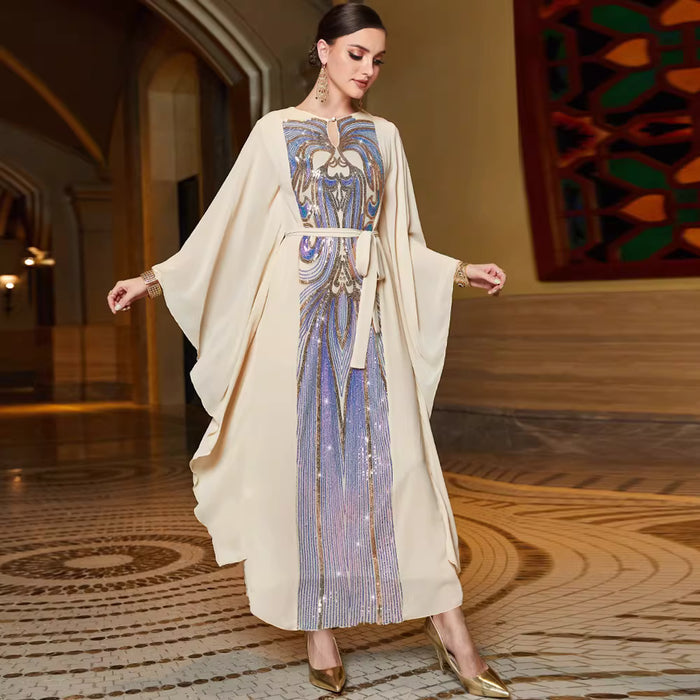 sculpted draped evening dress with modern elegance – THALASSA