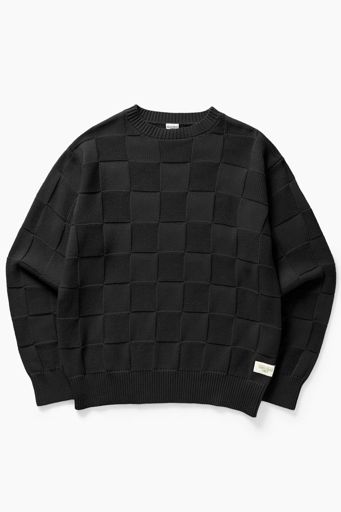 Service Works - Check Knit Crewneck - Black
