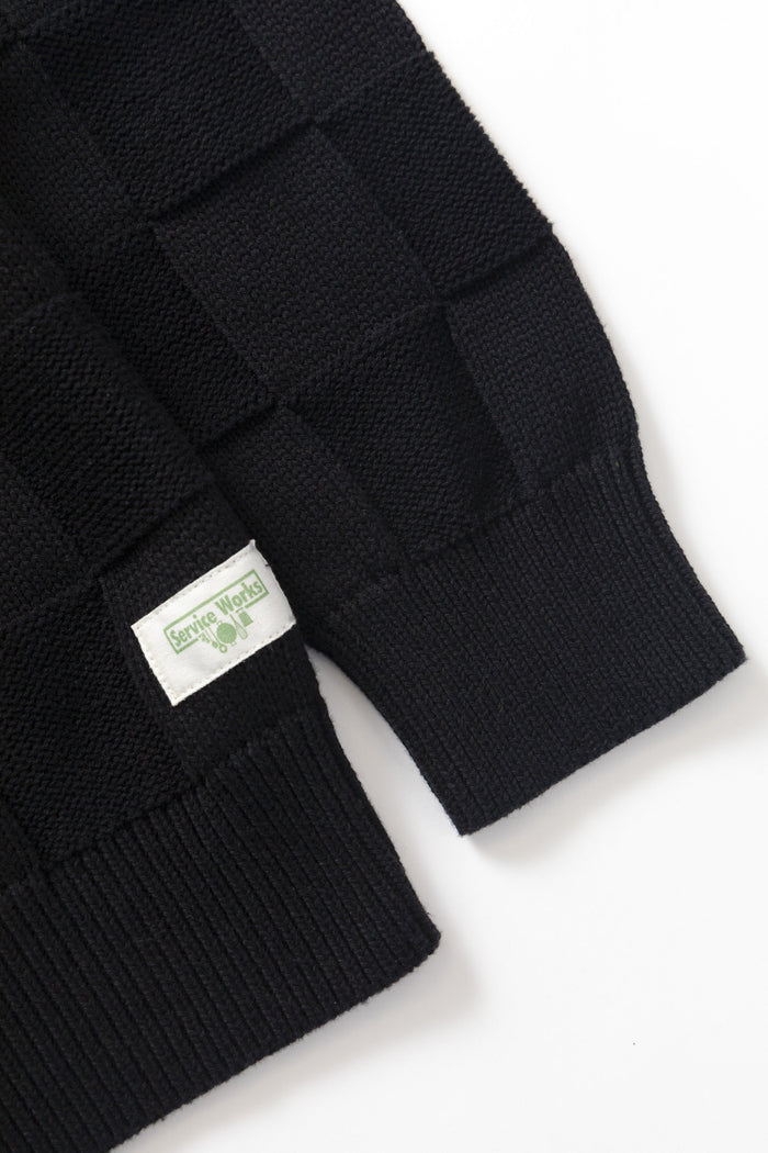Service Works - Check Knit Crewneck - Black