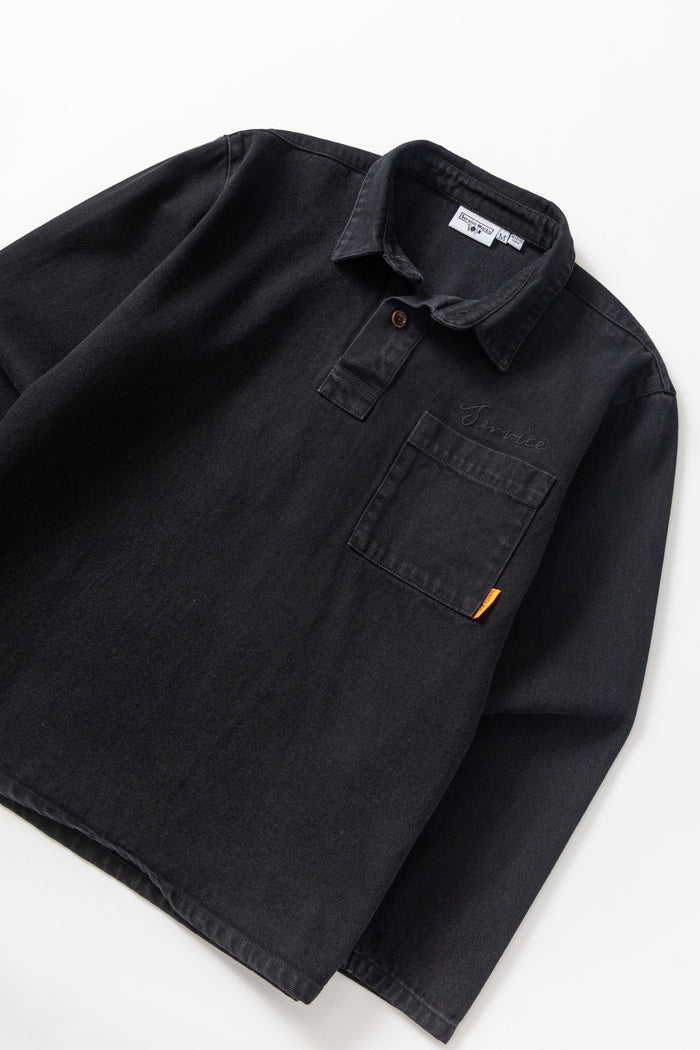 Service Works - Denim Script Popover - Dark Wash