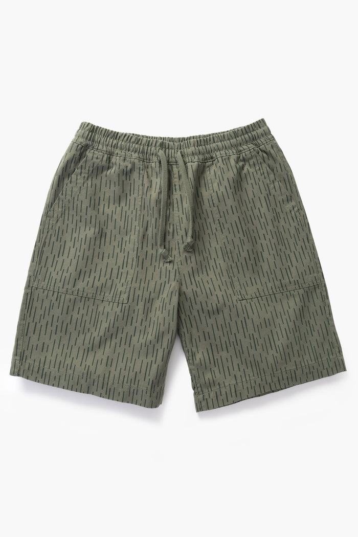 Service Works - Patterned Chef Shorts - Raindrop Green