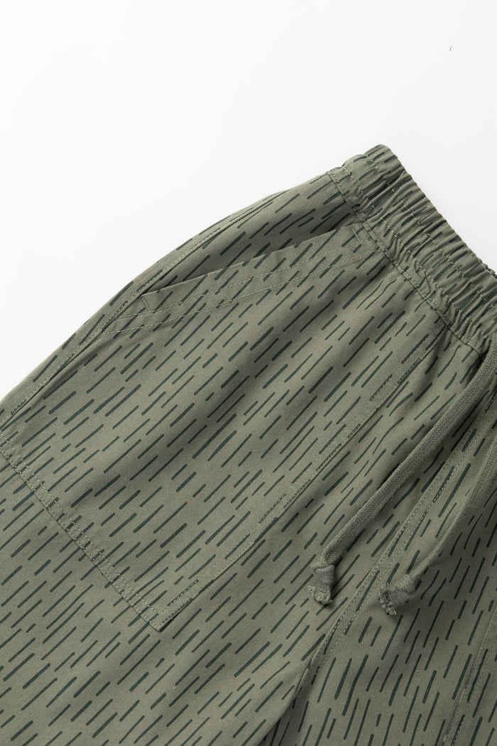 Service Works - Patterned Chef Shorts - Raindrop Green