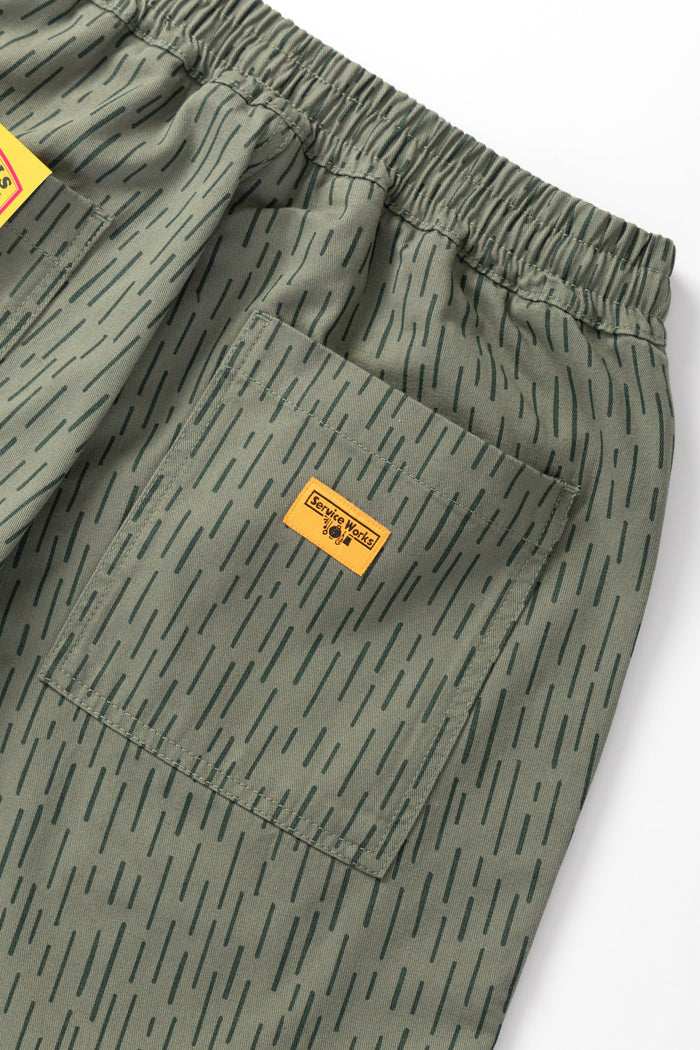 Service Works - Patterned Chef Shorts - Raindrop Green
