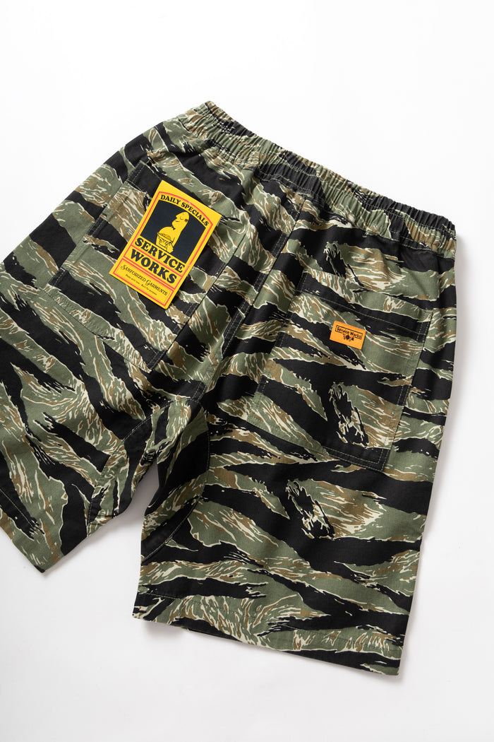 Service Works - Patterned Chef Shorts - Tiger Stripe