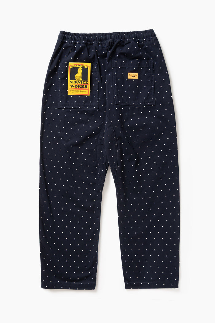 Service Works - Polka Dot Chef Pants - Navy