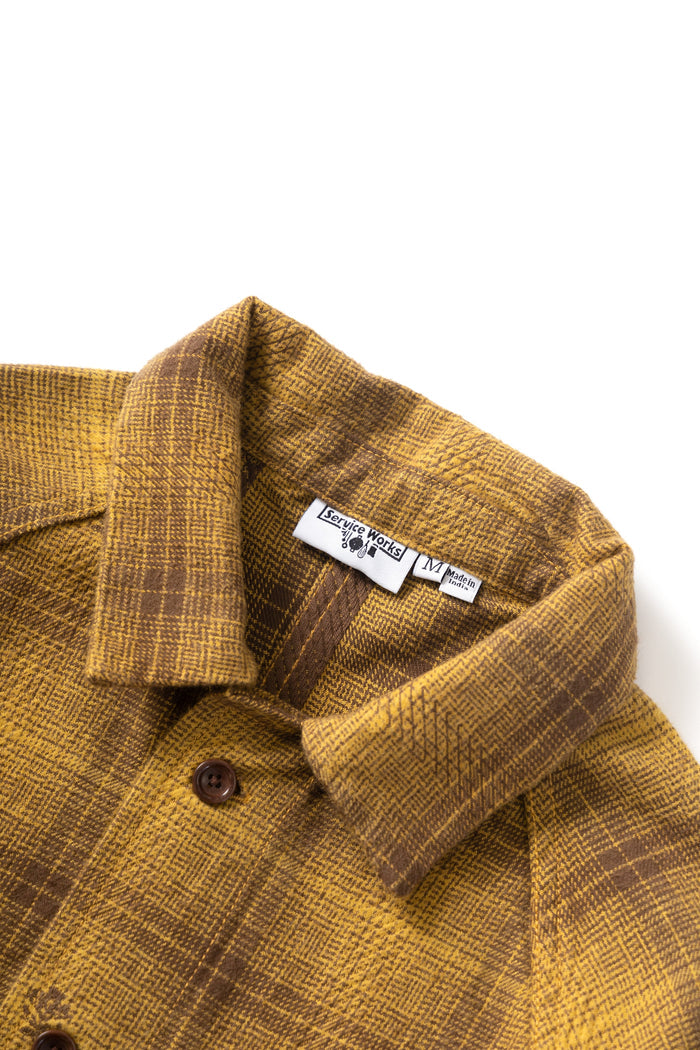 Service Works - Thistle Plaid Front Of House Jacket - Ochre