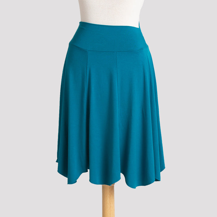 Short Petal Skirt in Green Teal