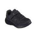 Boys black Skechers mesh sneakers with hook-and-loop straps