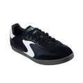 Men's black lace-up sneakers with white side logo panel
