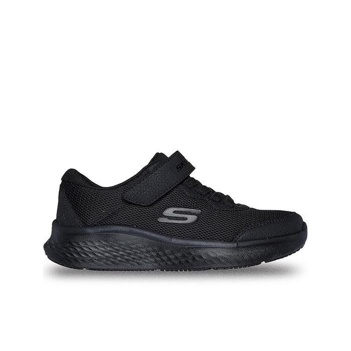 Skechers kids black lace-up sneakers with textured sole