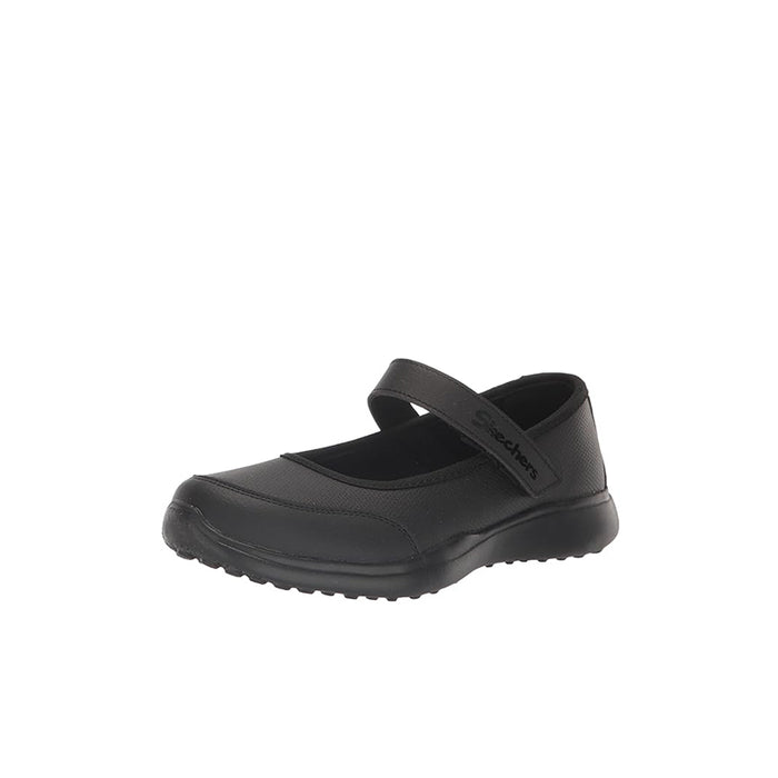 Black Mary Jane shoe with adjustable strap and cushioned sole, Skechers