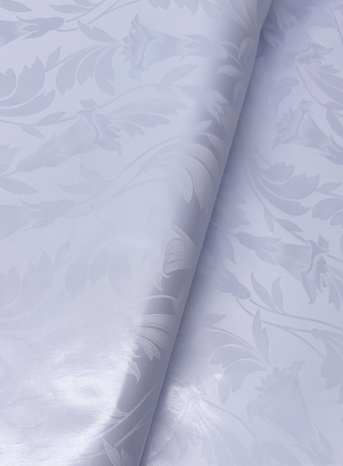 White Bazin Brocade African Fabric