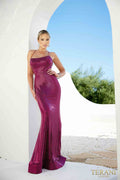 Terani Couture 241P2135 – Spaghetti Strap Sequin Bodycon Long Prom Dress