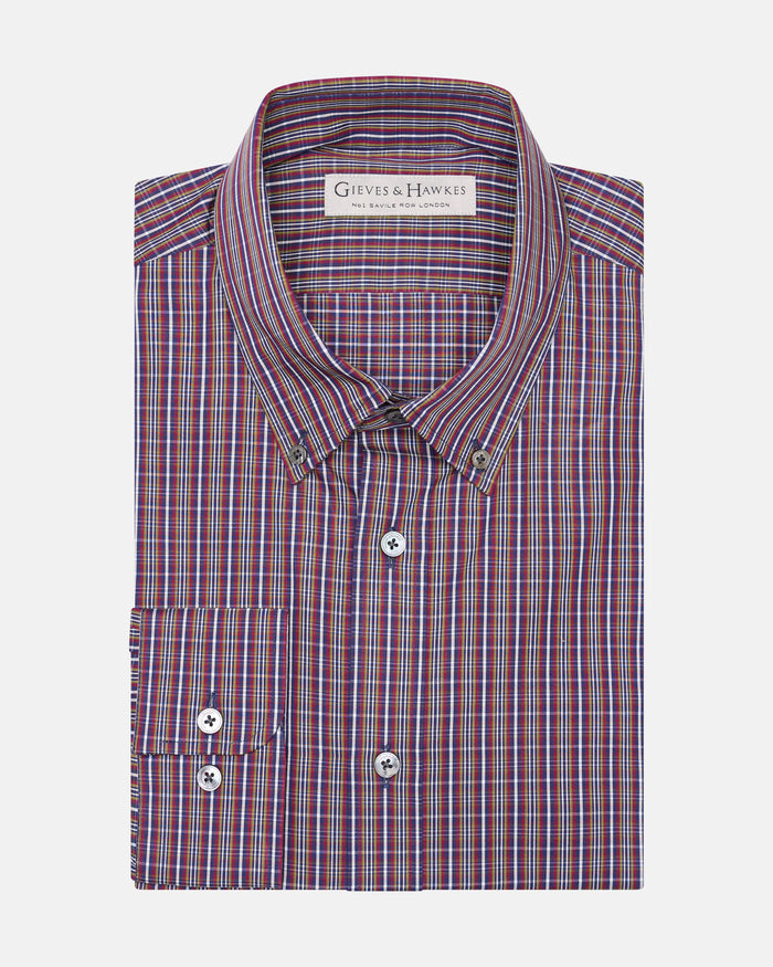 Thomas Cotton Button Down Stripe Shirt