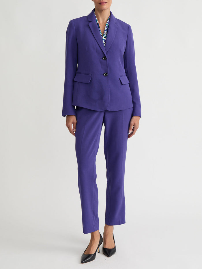 Two Button Blazer, Stretch Crepe, Regal Plum | Kasper