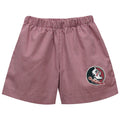 Vive La Fete Infant/Toddler Boys Seminole Logo Mini Check Short - Garnet/White