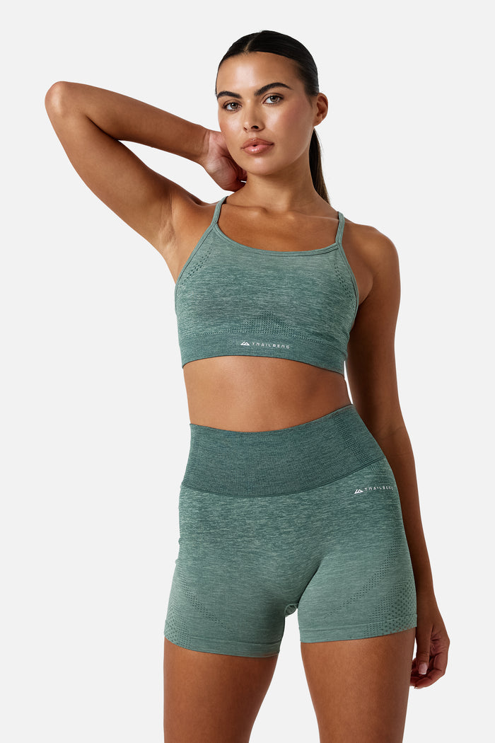 Womens Evocurve Seamless Strappy Bra - Aloe Frost