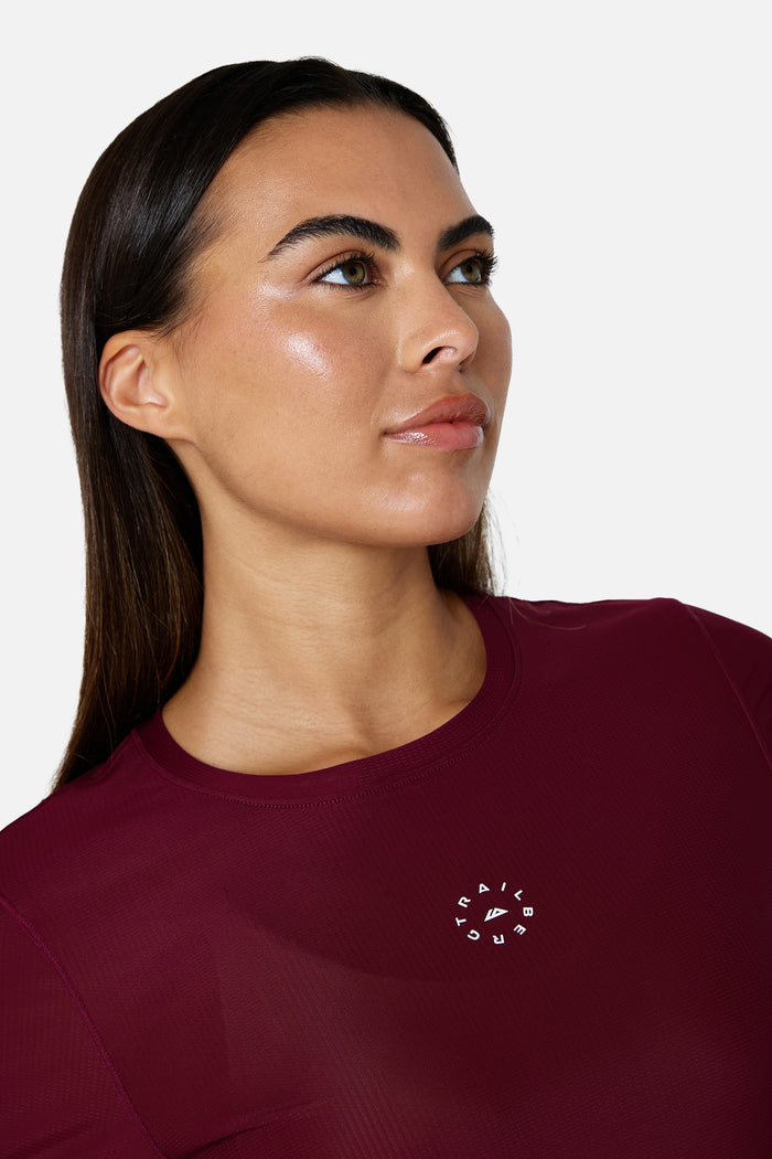 Womens Tide Tee - Deep Claret