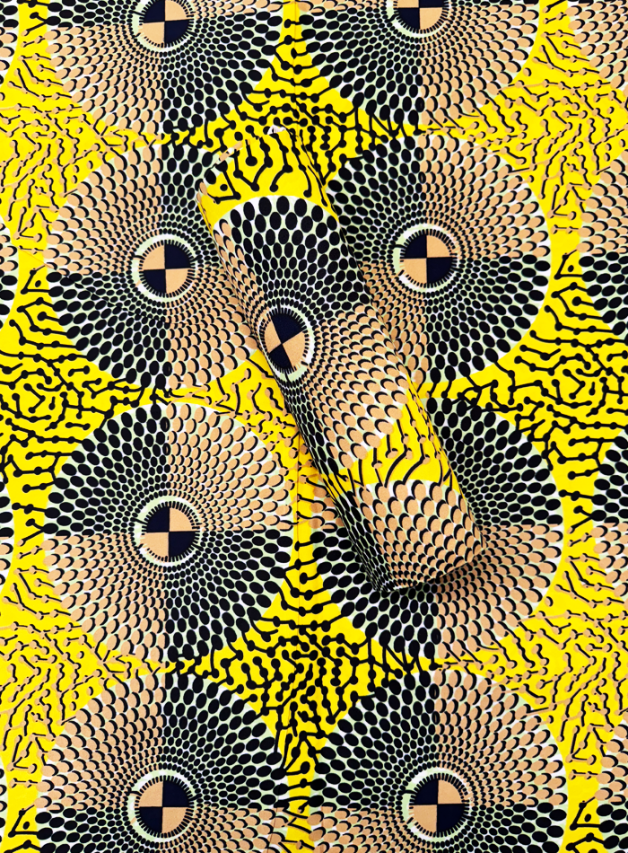 black and yellow material