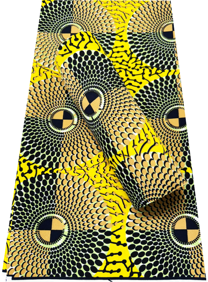 yellow and black fabric