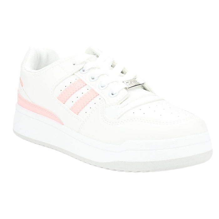 Zapatilla Chalada Mujer Juve-1 Blanco Rosado Urbano Zapatillas Chalada