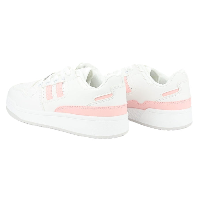 Zapatilla Chalada Mujer Juve-1 Blanco Rosado Urbano Zapatillas Chalada