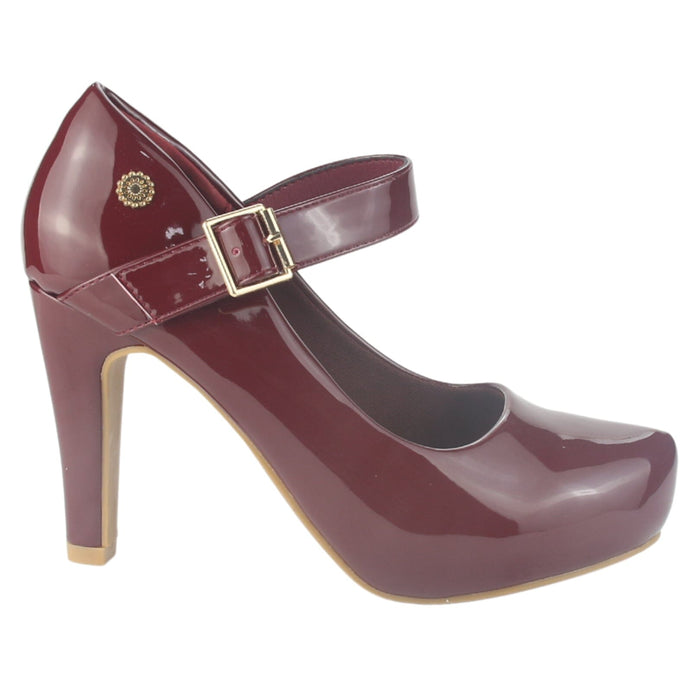 Zapato Chalada Mujer Fashion-71 Burdeo Casual Tacones Altos Chalada