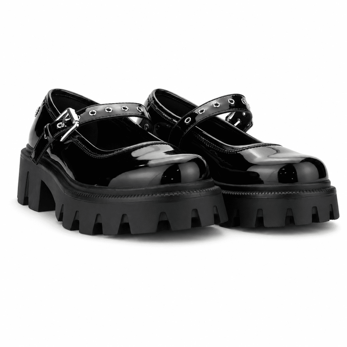 Zapato Chalada Mujer Joing-1 Negro Plataforma Mocasines Plataforma Chalada