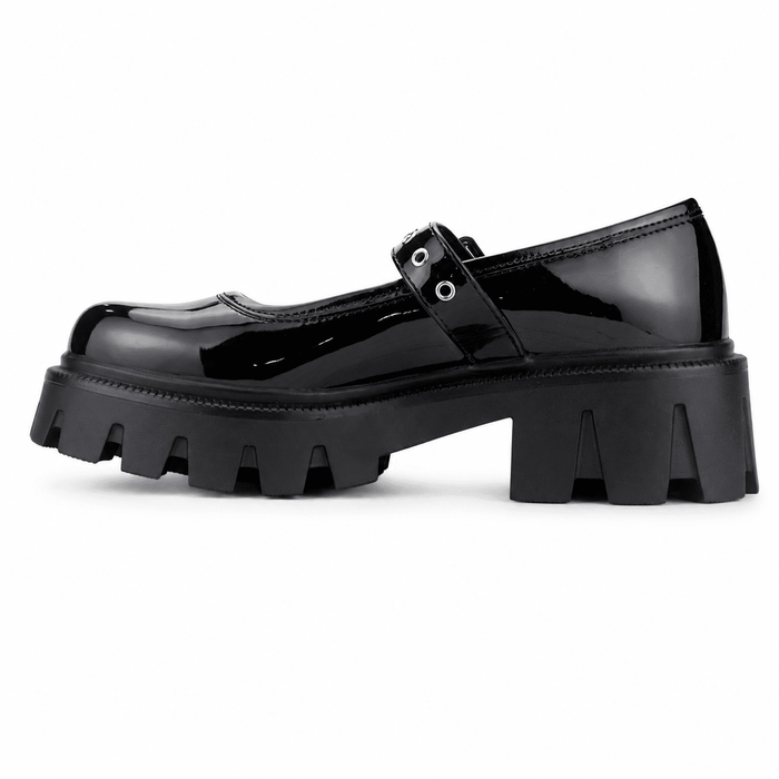 Zapato Chalada Mujer Joing-1 Negro Plataforma Mocasines Plataforma Chalada