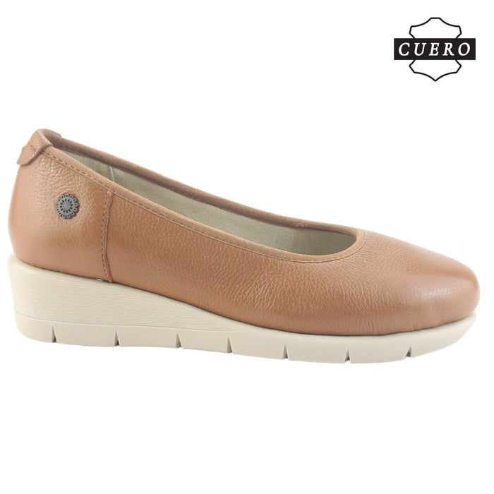 Zapato de Cuero Chalada Mujer Calafate-4 Camel Casual Zapatos Planos Comfort Chalada