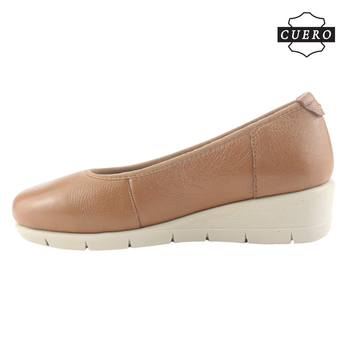 Zapato de Cuero Chalada Mujer Calafate-4 Camel Casual Zapatos Planos Comfort Chalada