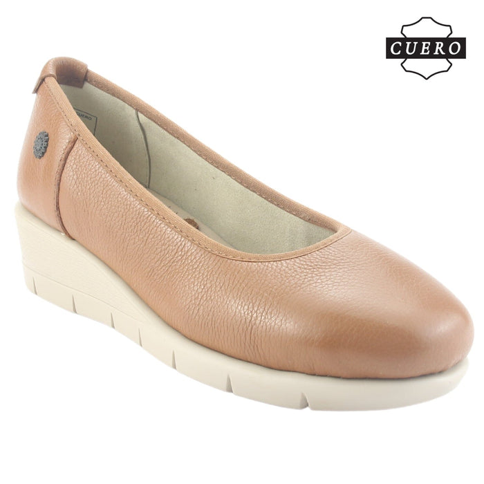 Zapato de Cuero Chalada Mujer Calafate-4 Camel Casual Zapatos Planos Comfort Chalada