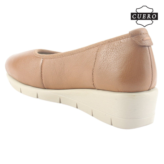 Zapato de Cuero Chalada Mujer Calafate-4 Camel Casual Zapatos Planos Comfort Chalada
