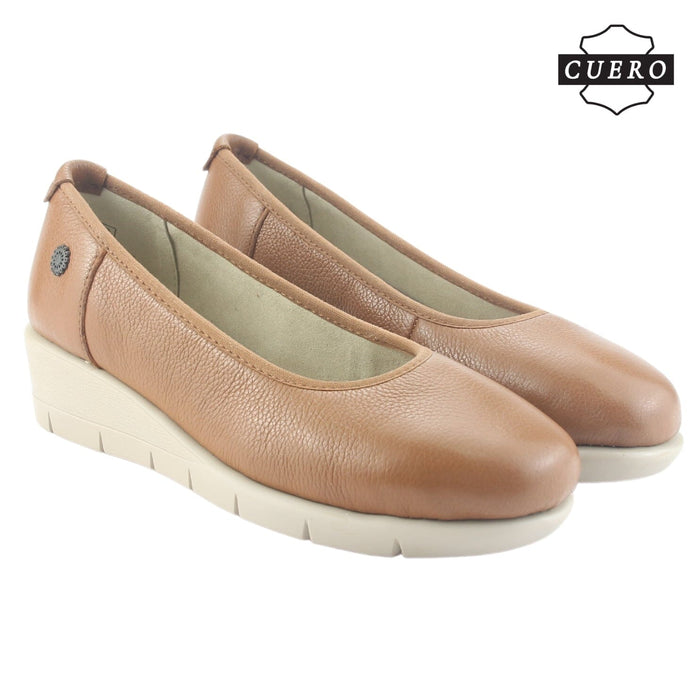 Zapato de Cuero Chalada Mujer Calafate-4 Camel Casual Zapatos Planos Comfort Chalada