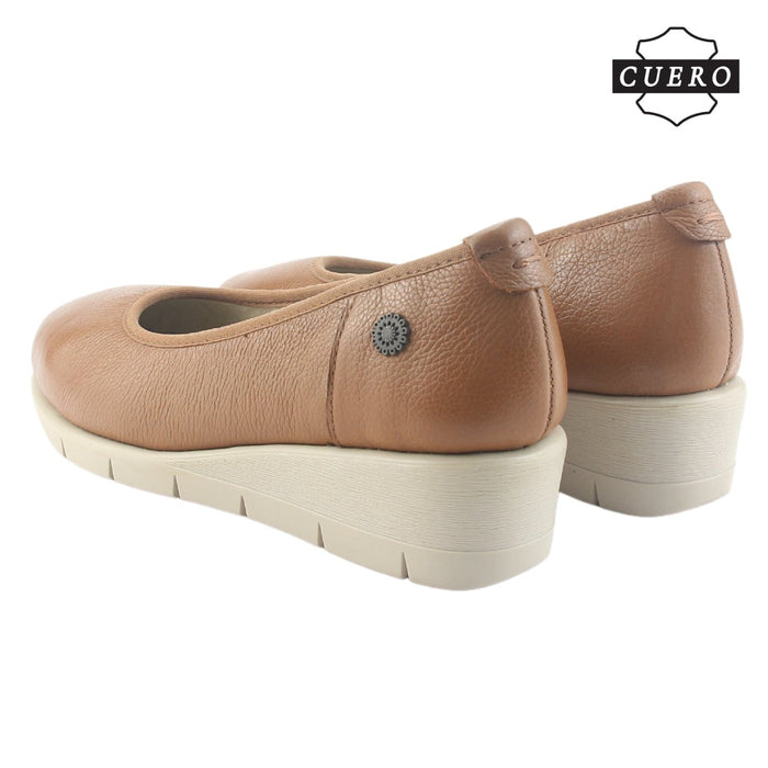 Zapato de Cuero Chalada Mujer Calafate-4 Camel Casual Zapatos Planos Comfort Chalada