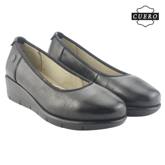 Zapato de Cuero Chalada Mujer Calafate-4 Negro Casual Zapatos Planos Comfort Chalada