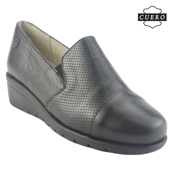 Zapato de Cuero Chalada Mujer Casia-1 Negro Casual Zapatos Planos Comfort Chalada