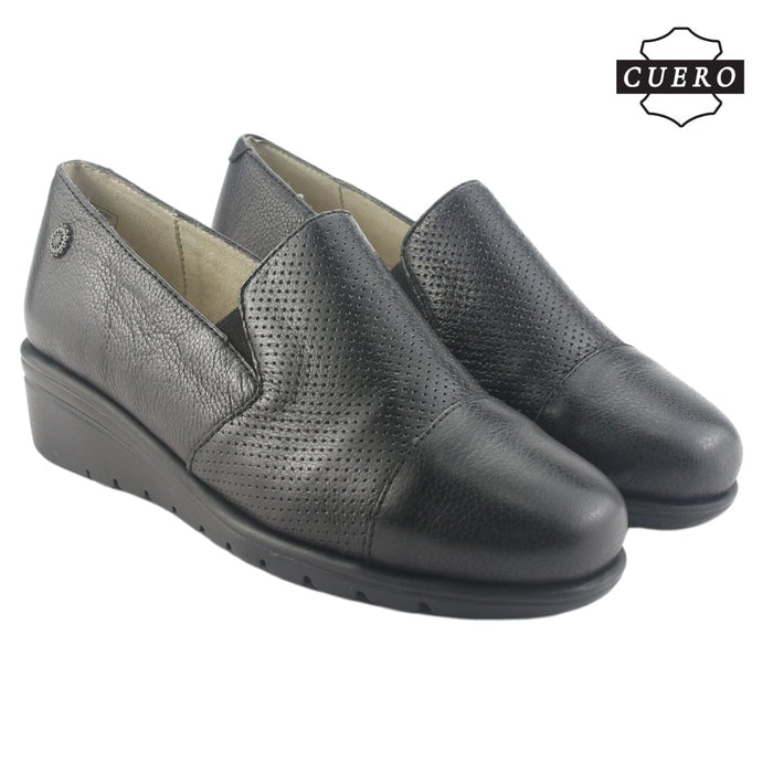 Zapato de Cuero Chalada Mujer Casia-1 Negro Casual Zapatos Planos Comfort Chalada