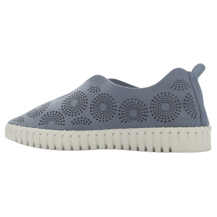 Zapato de Cuero Mujer Chalada Tren-1 Azul Casual Zapatos Planos Comfort Chalada