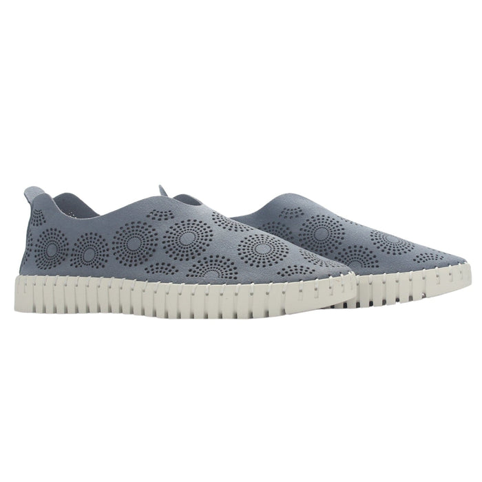 Zapato de Cuero Mujer Chalada Tren-1 Azul Casual Zapatos Planos Comfort Chalada