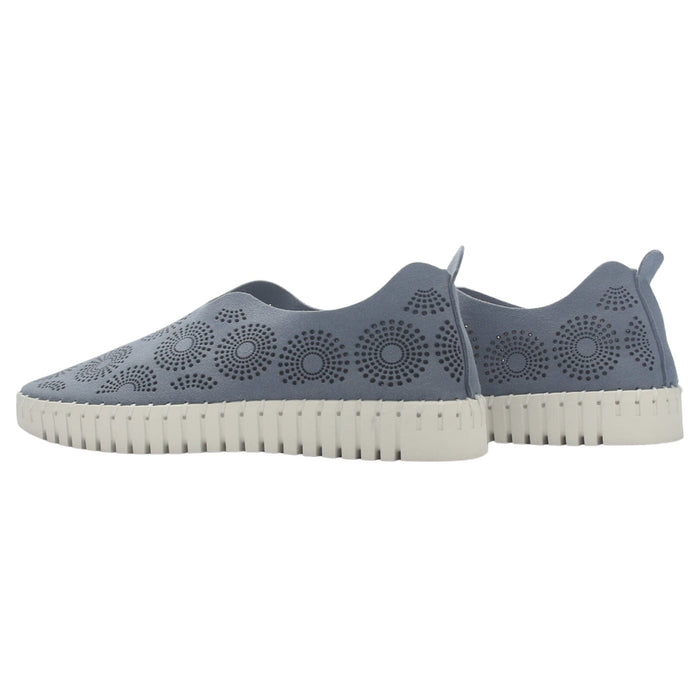 Zapato de Cuero Mujer Chalada Tren-1 Azul Casual Zapatos Planos Comfort Chalada