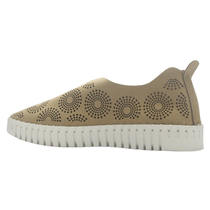 Zapato de Cuero Mujer Chalada Tren-1 Taupe Casual Zapatos Planos Comfort Chalada