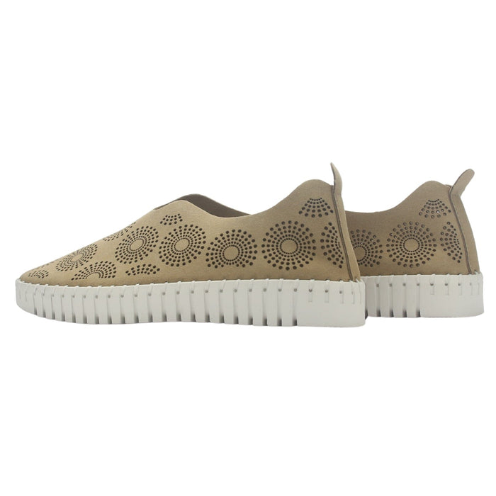 Zapato de Cuero Mujer Chalada Tren-1 Taupe Casual Zapatos Planos Comfort Chalada
