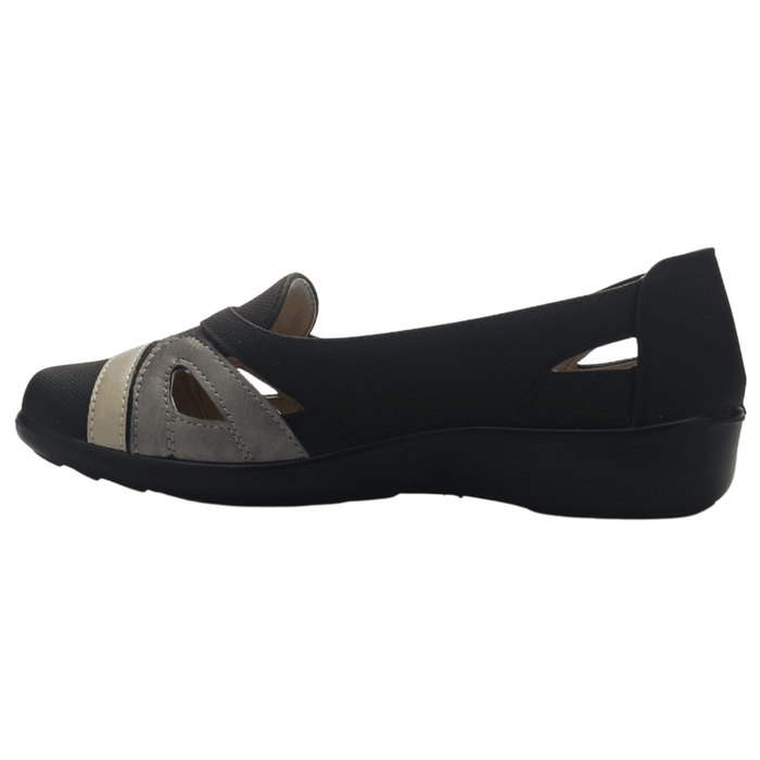 Zapato Mujer Casual Negro Dorado Chalada Deco-12 Zapatos planos Chalada