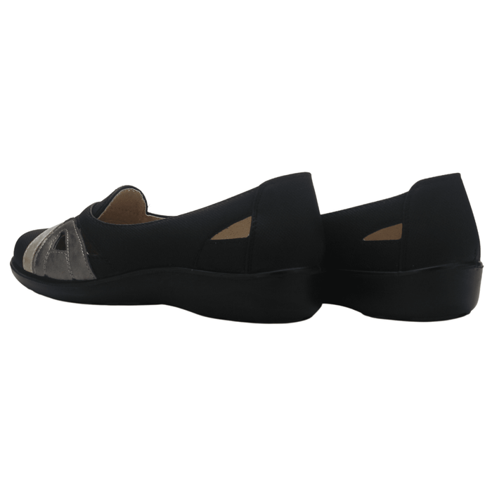 Zapato Mujer Casual Negro Dorado Chalada Deco-12 Zapatos planos Chalada