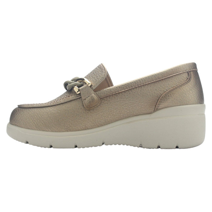 Zapato Mujer Chalada Deza-5 Dorado Casual Zapatos Planos Comfort Chalada