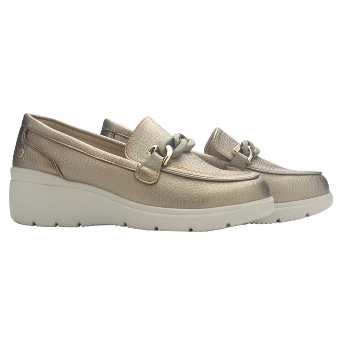 Zapato Mujer Chalada Deza-5 Dorado Casual Zapatos Planos Comfort Chalada